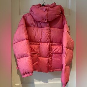 NVLT Women's Vibrant Pink Hooded Puffer Coat
